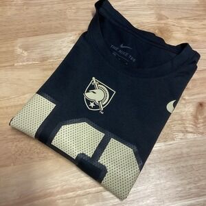 Men's Nike Army Black Knights #12 Football‎ Jersey Tee Black Medium West Point